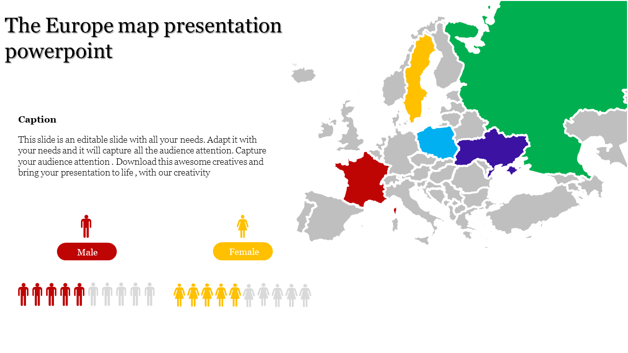 map presentation powerpoint-The Europe map presentation powerpoint